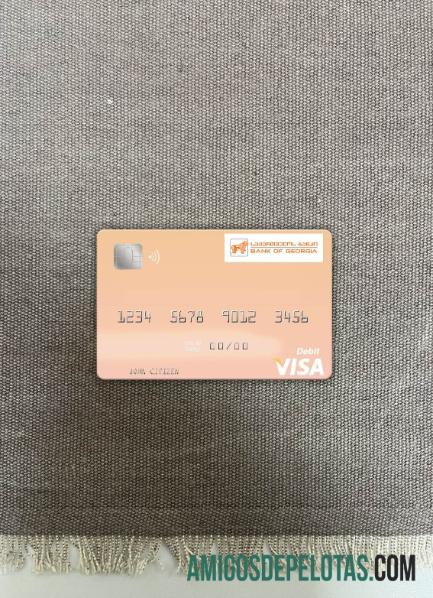 Cartão de débito Visa do Georgia Bank Of Georgia Photolook FRONT exemplo real